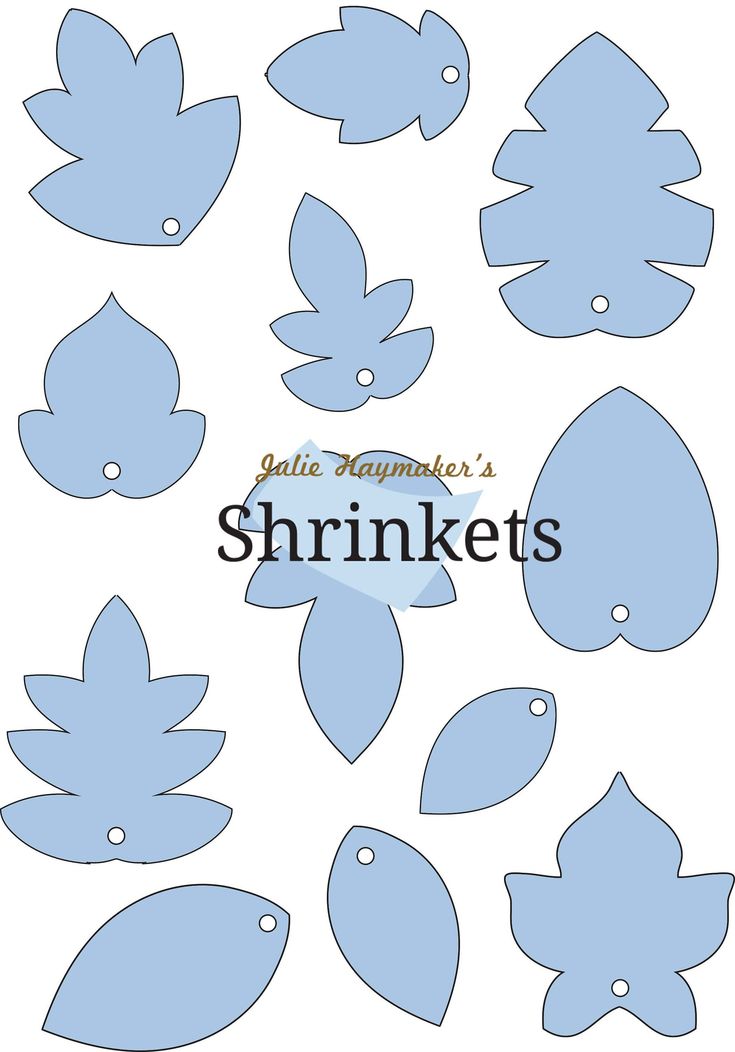 the silhouettes of leaves are shown in blue, and have been cut out to look like