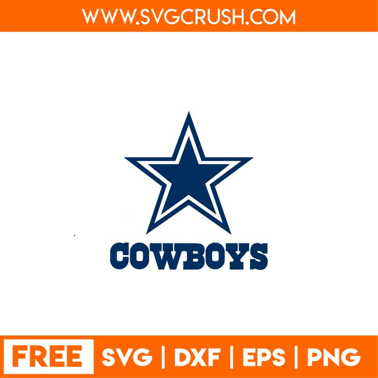 the logo for cowboys is shown on an orange and white background with blue stars in the center