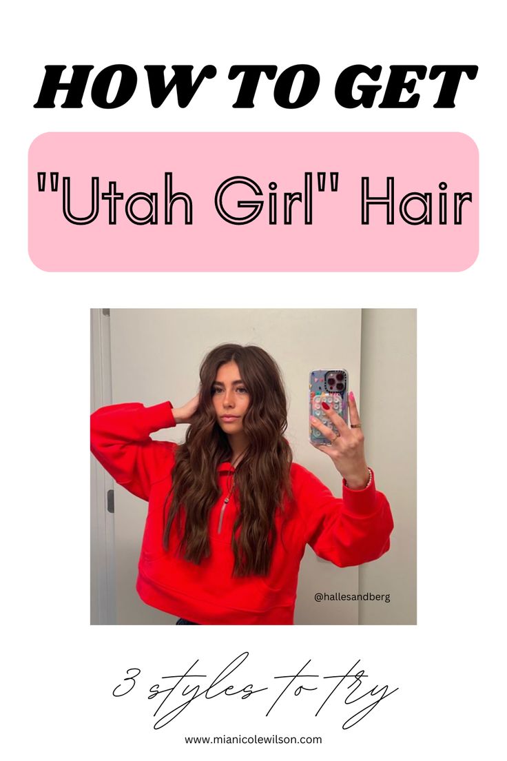 utah girl hair Utah Curls Tutorial Long Hair, Utah Curls Straight Ends, How To Utah Curls, Curled Hair Straight Ends, Utah Girl Curls Tutorial, Curled Hair With Straight Ends, Utah Curls With Straightener, Utah Hair Curls, Straight End Curls