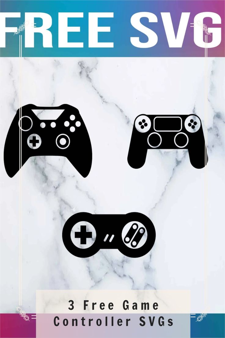 three game controller svg cut files