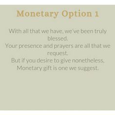 a poem written in the language of monetary option 1 with all that we have, we've been truly blessinged