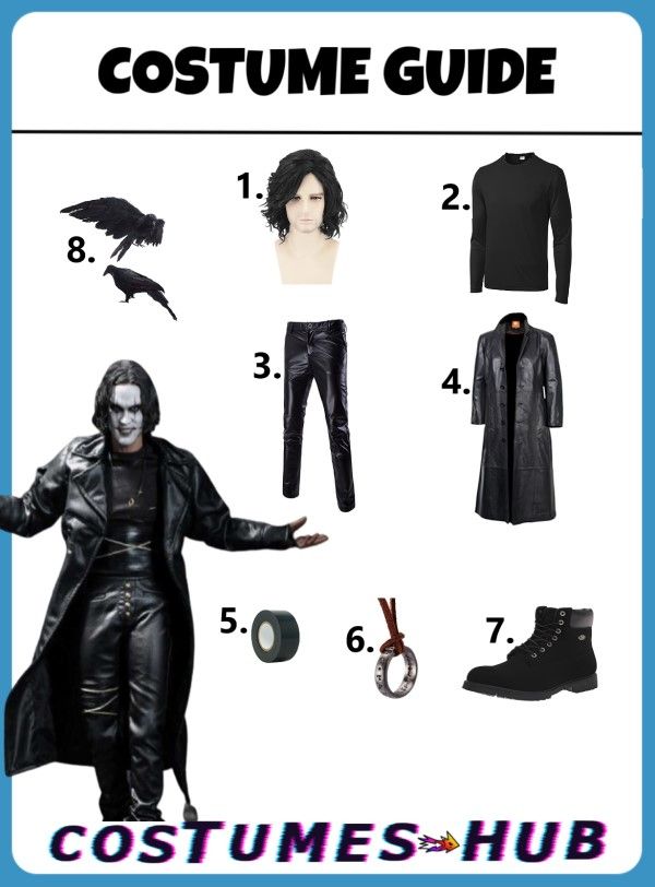 a costume guide for a male character from the movie michael jackson in black leathers