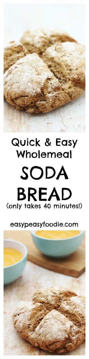 quick and easy wholemeal soda bread recipe with only 3 minutes to make it