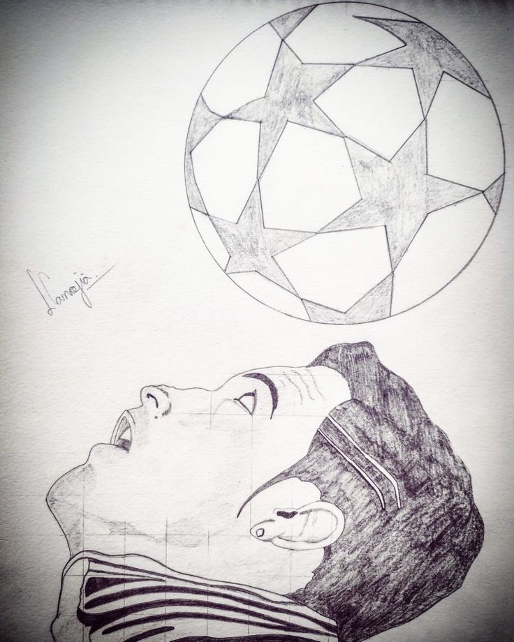 a drawing of a man looking up at a star above his head, with the word love written on it