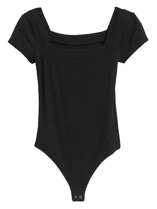 a black bodysuit with buttons on the side