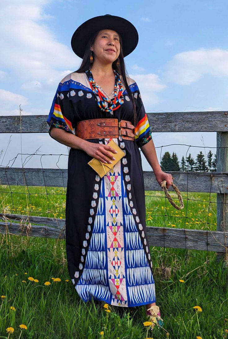 Native American Inspired Fashion, Indigenous Clothing, American Indian Clothing, Indigenous Fashion, Native Fashion, Ribbon Shirts, Jingle Dress, Ribbon Skirt, Mid July