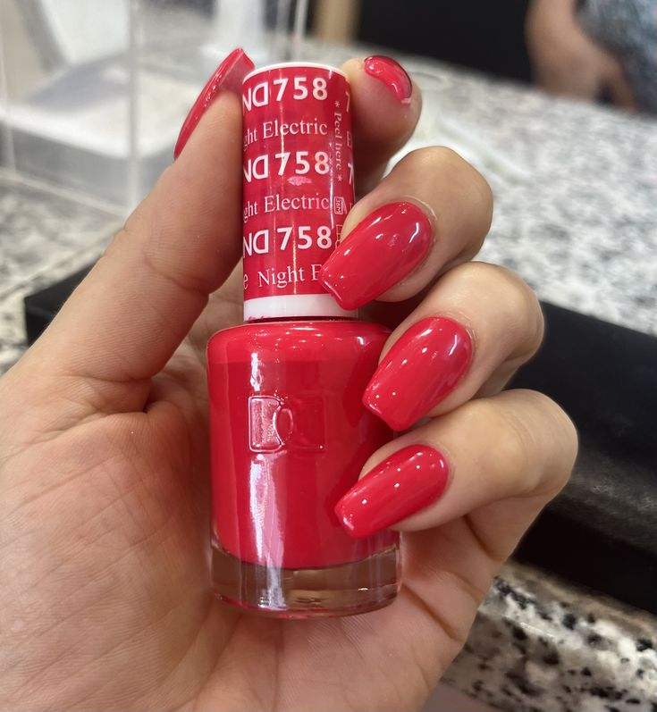 Lucky Red Nails, Dnd Gel Nail Polish, Dnd Nail Polish, Nails Trends, Beauty Finds, Hot Nails, Nail Color, Beauty Bar, Mani Pedi