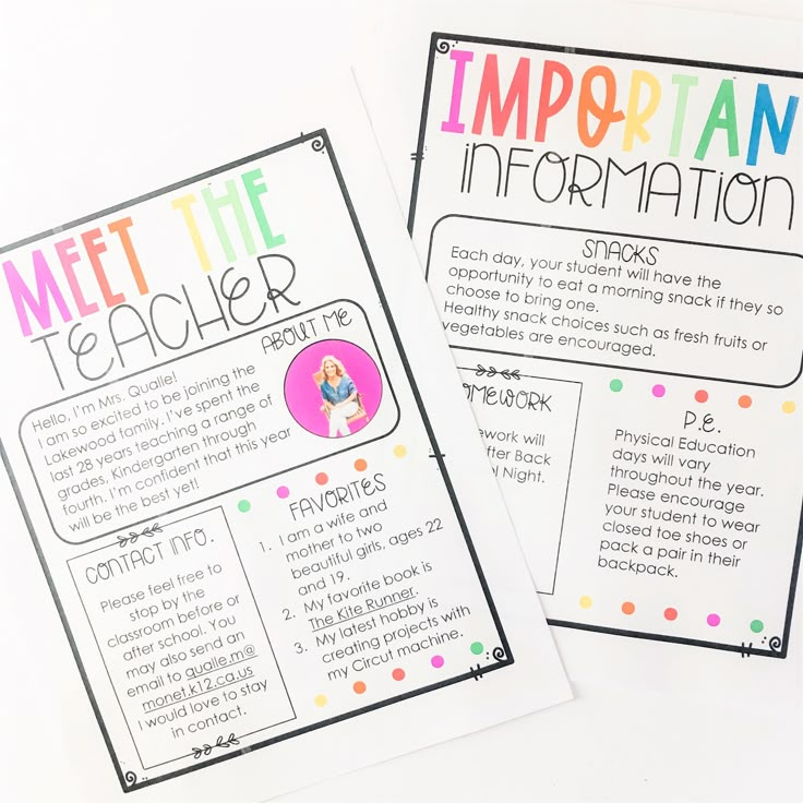 two posters with information about the different types of teacher's workbooks on them