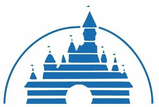 the disneyland tips logo is shown in blue and white with an image of a castle on top