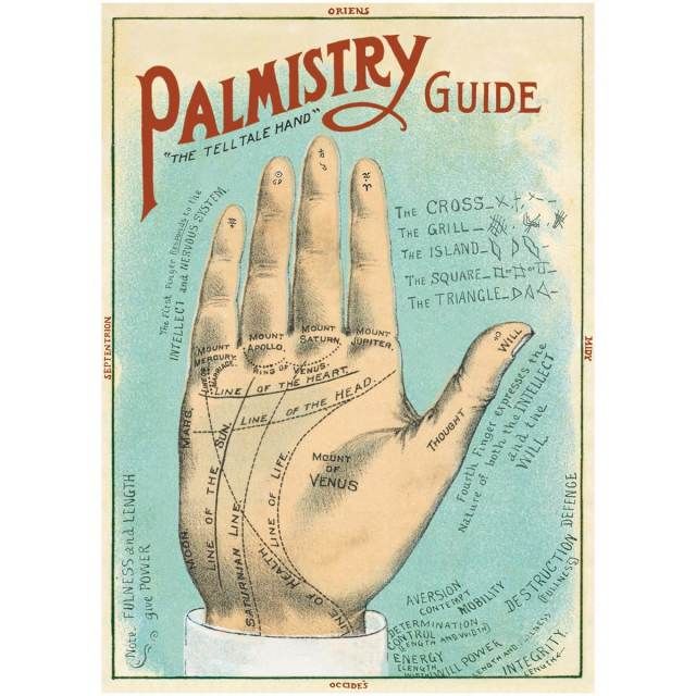 the palmistry guide is shown in this vintage advertisement for palmistry guides