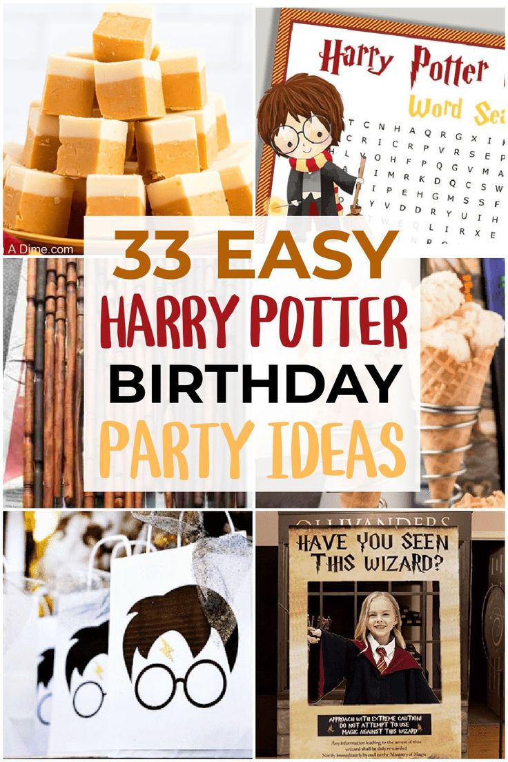 harry potter birthday party ideas and free printables