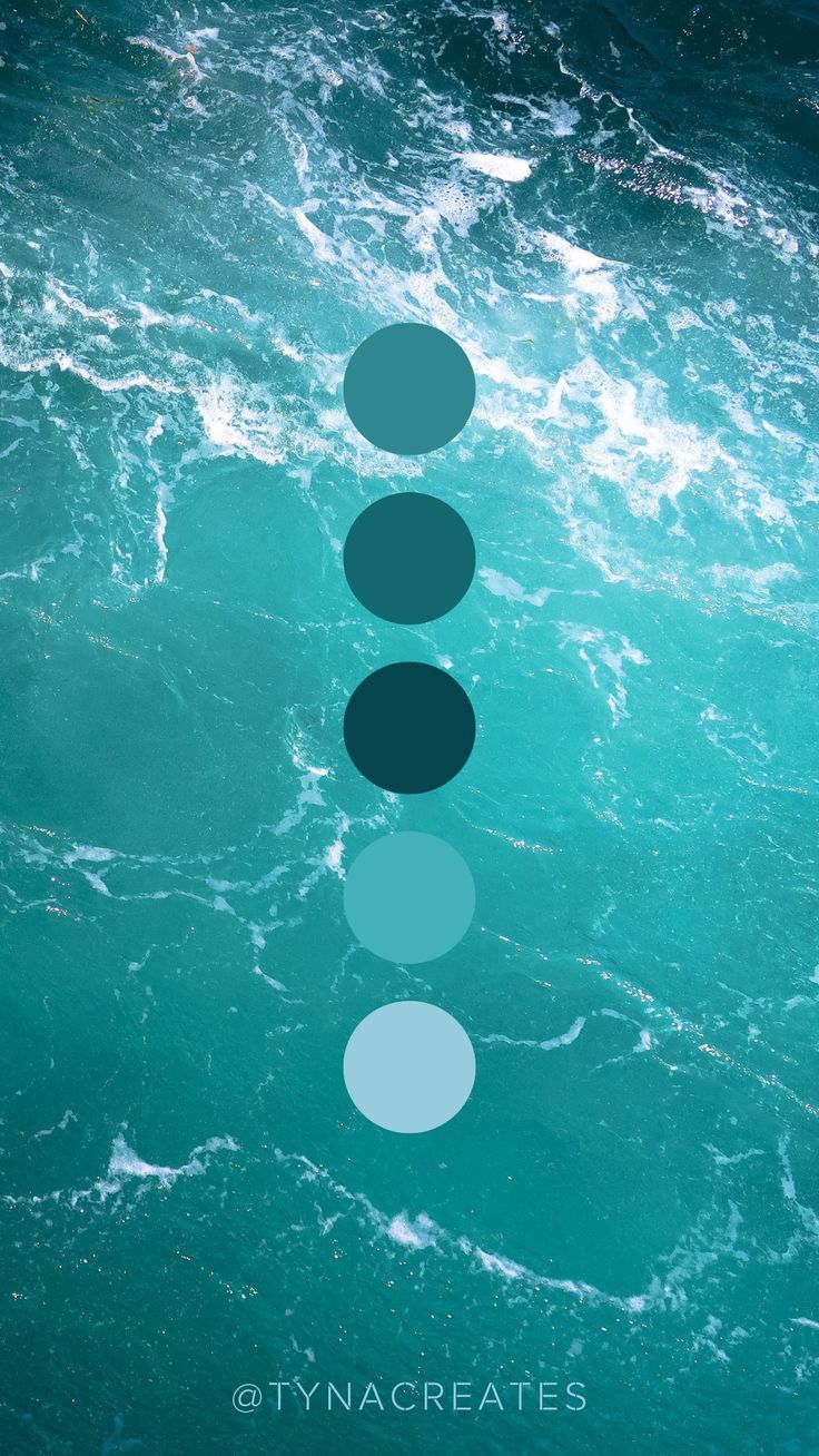 three circles in the middle of an ocean