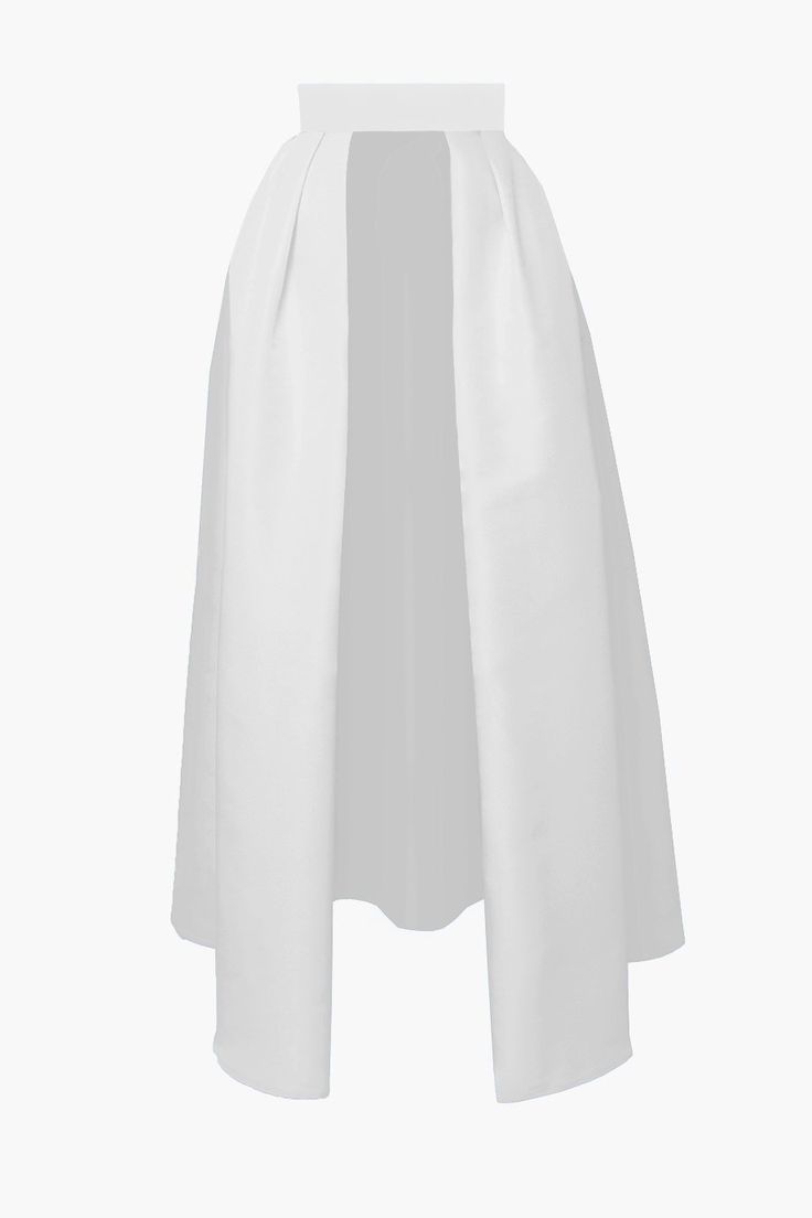 Silk Faille Pleated full length overskirt Side slit pockets Concealed back zipper with hook and eye closure Fully lined Shell: 100% Silk Lining: 100% Polyester Professional dry clean only Made in USA of imported material Convertible Skirt, Floor Length Skirt, Half Skirt, Kawaii Clothes, White Skirts, Convertible, Made In Usa, Full Length, Dry Clean