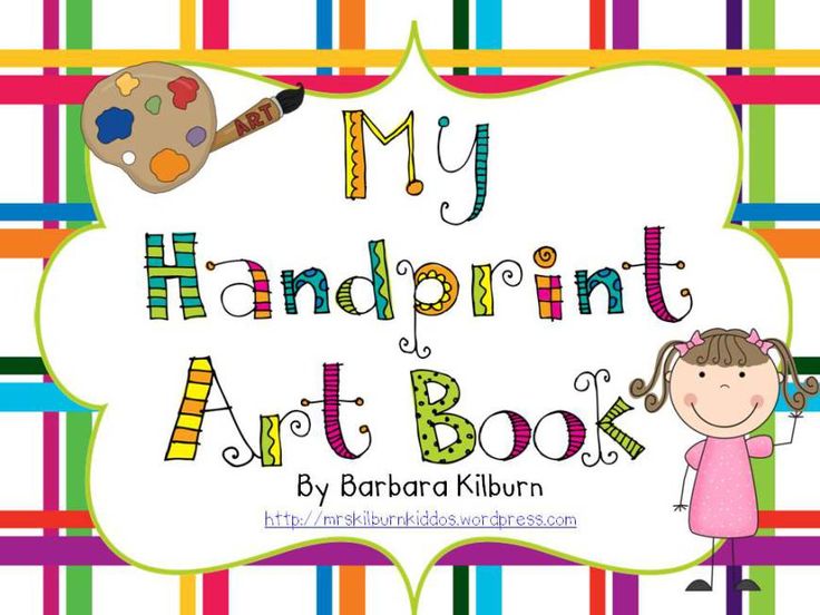 an art book with the title'my handprint art book '