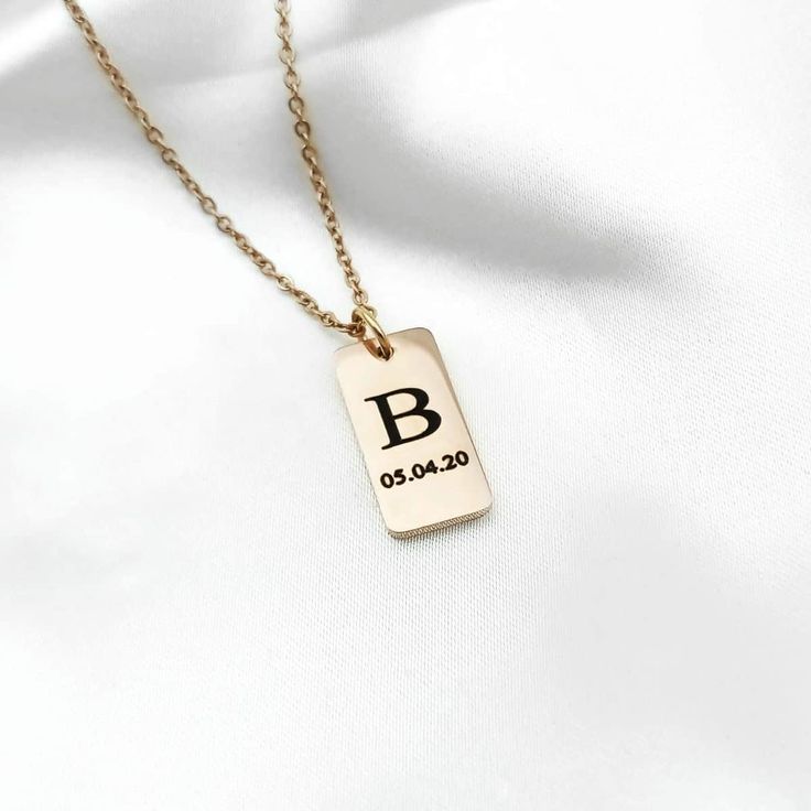 Wear your childrens initials on this stunning Initial Date Plate Necklace for the perfect way to keep them close. The perfect gift for any mum. Personalized Elegant Initial Necklace For Mom, Rose Gold Stainless Steel Jewelry For Birthdays, Elegant Personalized Initial Necklace For Mom, Rose Gold Stainless Steel Jewelry For Birthday, Personalized Elegant Initial Necklace For Birthday, Minimalist Initial Necklace For Birthday Or Valentine's Day, Personalized Rectangular Necklaces For Birthday, Elegant Monogram Initial Necklace For Birthday, Minimalist Personalized Initial Necklace For Birthday