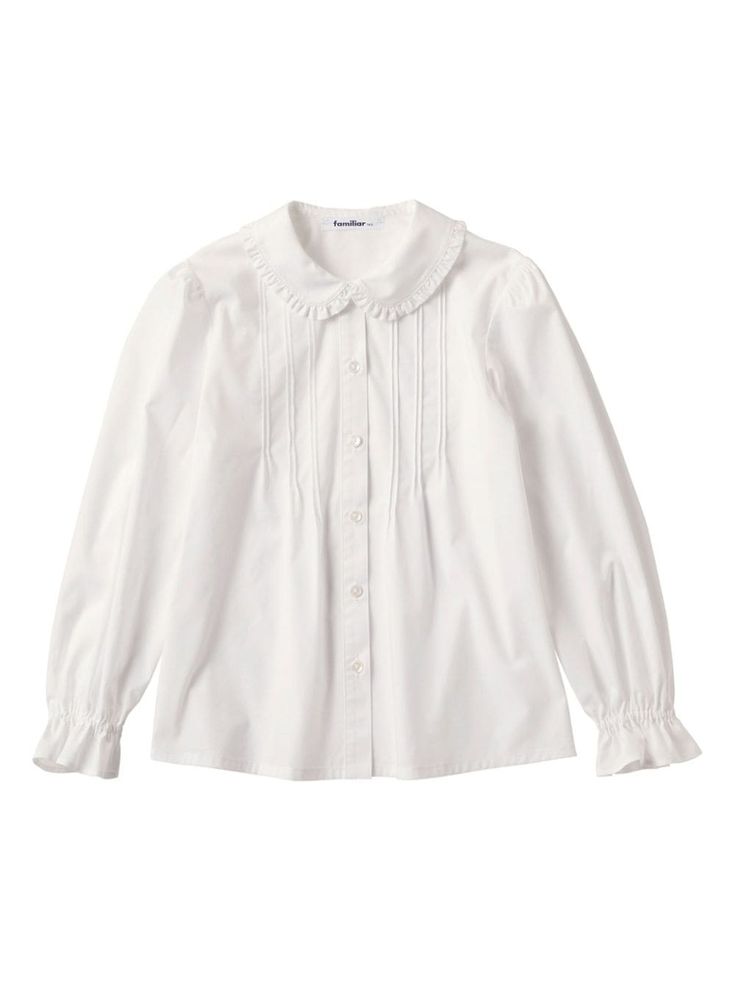 white cotton blend pleat detailing ruffled trim Peter Pan collar front button fastening long sleeves ruffle cuffs straight hem Dress With Jean Jacket, Baby Boy Accessories, Dolce And Gabbana Kids, Stella Mccartney Kids, Suits Coats, Pan Collar, Peter Pan Collar, Skirted Swimwear, Coat Dress