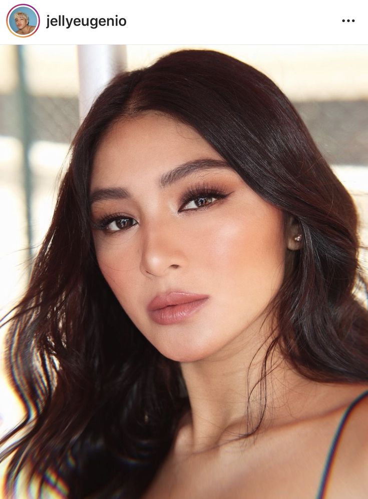 Neutral Glam Makeup Asian, Nadine Lustre Make Up Look, Asian Eyes Wedding Makeup, Jelly Eugenio Makeup, Glam Makeup Filipino, Soft Glam Korean Makeup Look, Makeup Looks Asian Glam, Engagement Makeup Asian, Prom Makeup Asian Eyes