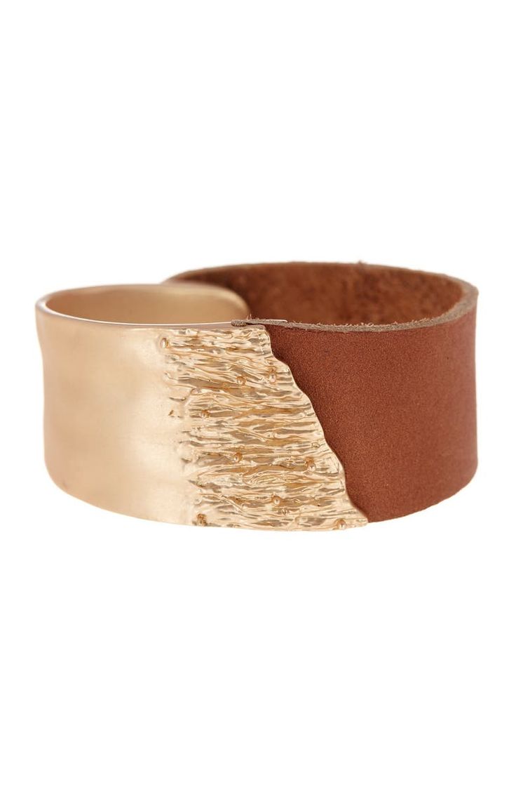 Free shipping on orders over $89. Shop SAACHI SAACHI Camel Wild Ways Genuine Leather Bracelet at Nordstromrack.com. Leather Gemstone Jewelry, Molten Metal, Rugged Leather, Genuine Leather Bracelet, Leather Bracelets, Leather Cuffs, Keep Jewelry, Leather Items, Leather Wraps