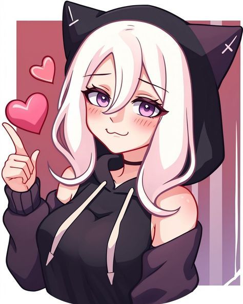 Cute Catgirl Pfp, Catgirl Oc, Profile Picture Poses, Catgirl Art, Serving People, Anime Drawing Books, Animatronic Fnaf, Cute Anime Profile Pictures, Digital Art Anime