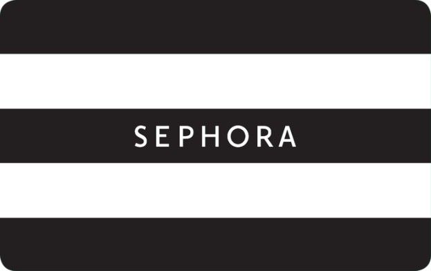 the name sephora on a black and white striped background