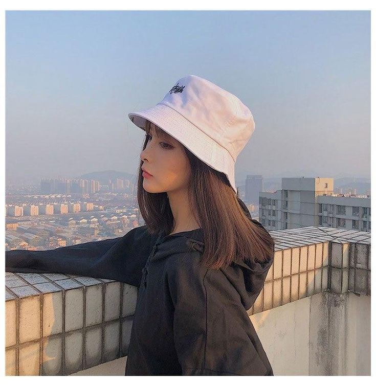 Material: Cotton Department Name: Adult Gender: Unisex Top Type: Flat Pattern Type: Letter Item Type: Bucket Hats Style: Casual Pin Outfits, Ulzzang Squad, Bucket Hat Outfit, White Bucket Hat, Bucket Hat Style, Aesthetic Clothing Stores, Reversible Bucket Hat, Mens Bucket Hats, Bucket Cap