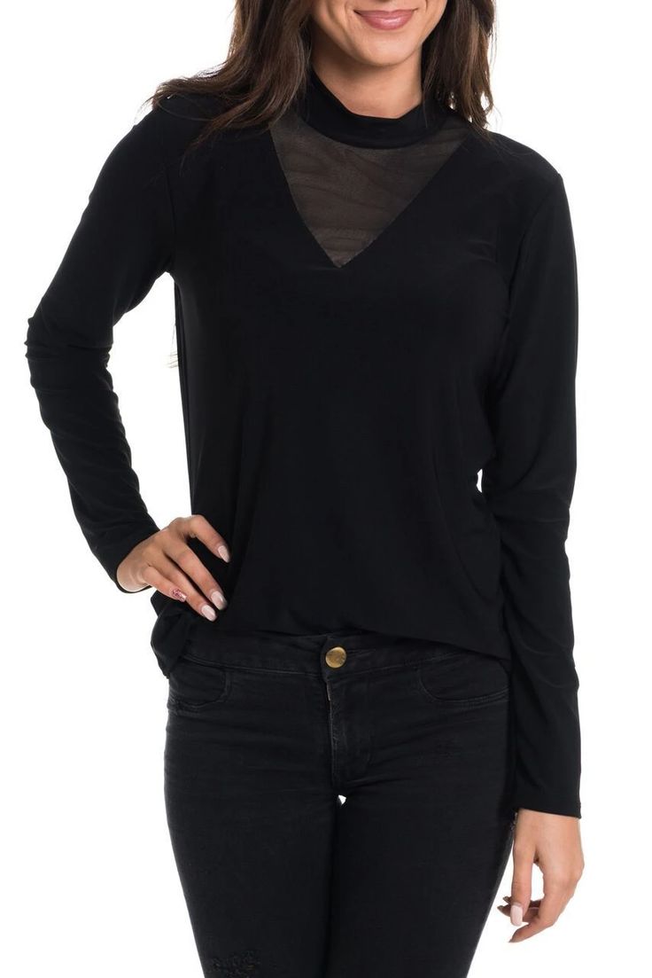 Brigitte Brianna Mesh Turtleneck – SexyModest Boutique Sheer Stretch V-neck Mesh Top, Sheer Tops For Workwear In Fall, Fall Blouse With Sheer Sleeves For Layering, Elegant Mesh Top For Layering In Fall, Elegant Mesh Top For Fall Layering, Sheer Tops For Fall Layering, Sheer Tops For Layering In Fall, Chic Long Sleeve Mesh Top For Work, Elegant Tops With Sheer Sleeves For Layering