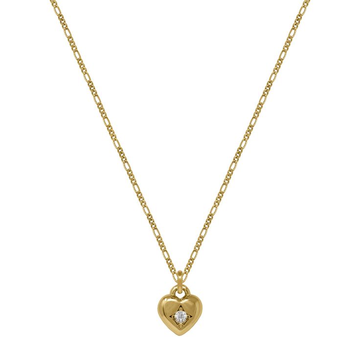 Dainty mini heart pendant necklace Materials14k gold filled chain with a 14k vermeil pendantDimensions Chain 16'' or 18'', Pendant 6mm