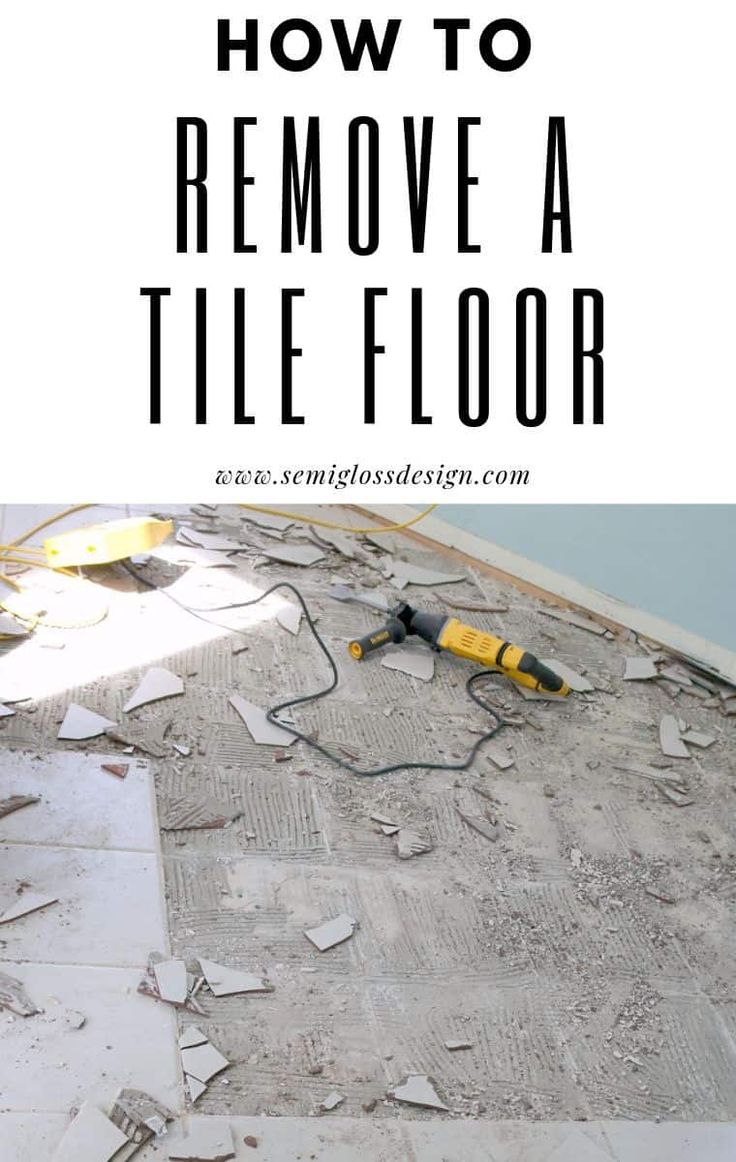 a floor that has been cleaned and the words how to remove a tile floor