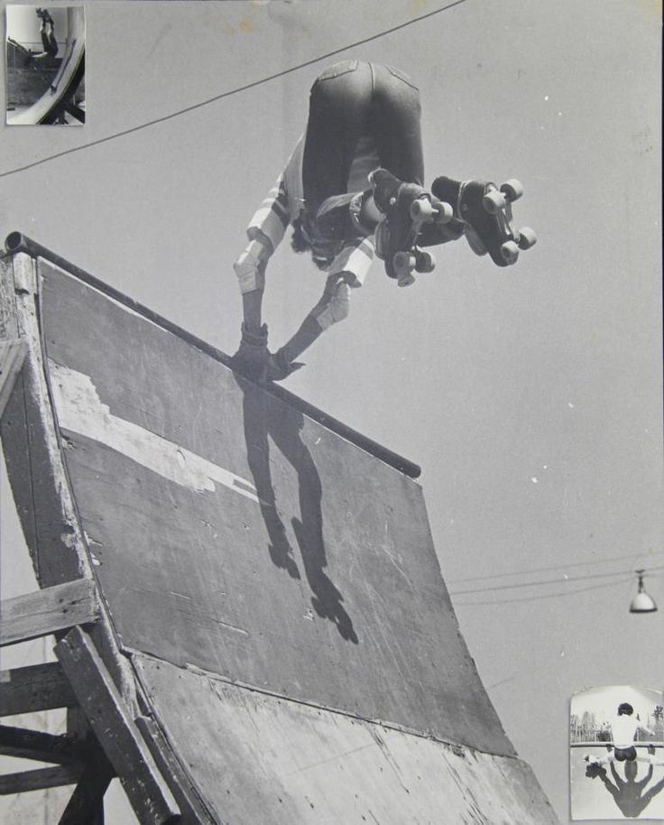 a person on a skateboard doing tricks on a ramp