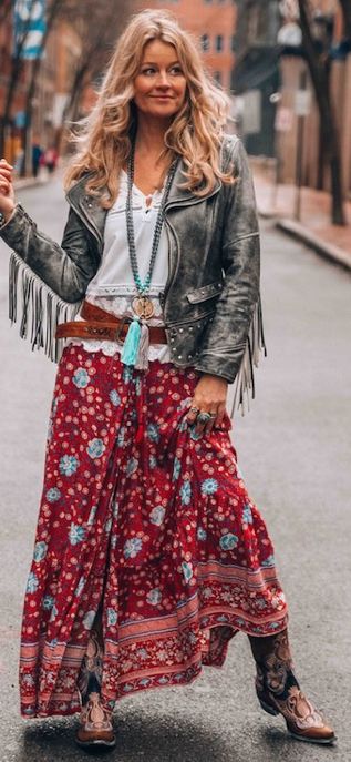 Linda V Wright, Stile Hippie Chic, Boho Fall Outfits, Look Hippie Chic, Boho Queen, Stile Boho Chic, Look Boho Chic, Skirt Diy, Mode Tips