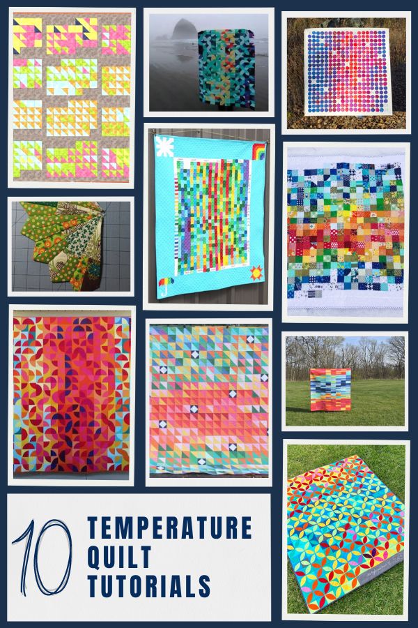 an image of quilts with the words ten temperature quilts on it and pictures of them