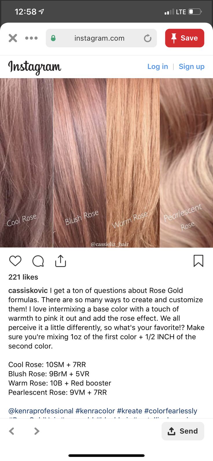 Rose Gold Hair Color Formula, Rose Gold Hair Shades, Dusty Rose Hair, Blonde Toner, Kenra Color, Redken Hair Color, Hair Color Rose Gold, Redken Hair Products, Hair Toner