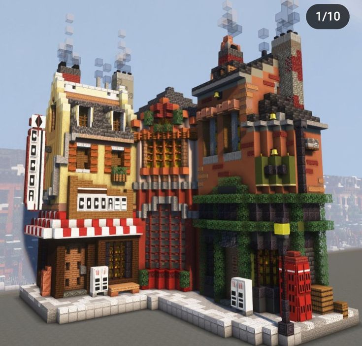 an image of a building made out of legos in the middle of the day