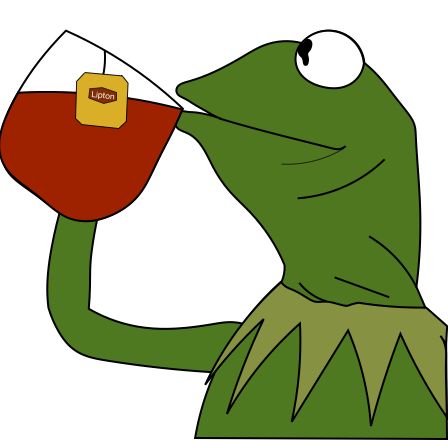 a cartoon frog drinking beer from a mug