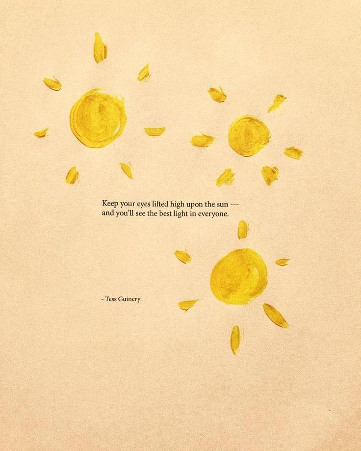 a drawing of two suns with a quote on it