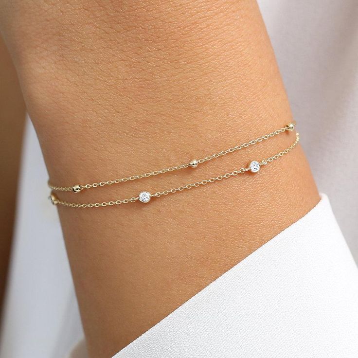 Simple White Gold Bracelet, Simple Dainty Bracelet, Bracelets Fine Jewelry, Classic Bracelets Women, Simple Wedding Bracelet, Gold Bracelet For Women Dainty, Fine Bracelets Gold, Delicate Bracelet Gold Simple, Bracelets For Woman