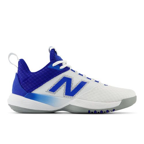 These lightweight volleyball shoes help you get the most out of every jump on the court. New Balance White Basketball Shoes For Light Sports, New Balance High-top Basketball Shoes For Light Sports, New Balance Cushioned Basketball Shoes For Light Sports, Sporty Blue Basketball Shoes With Shock Absorption, Sporty Anti-slip Sneakers For Sports, White Basketball Shoes With Shock Absorption For Training, Sporty Low-top Running Shoes For Pickleball, Functional Low-top Sneakers For Pickleball, New Balance Sporty Basketball Shoes