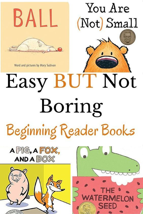 an image of children's book covers with animals and text that says, easy but not boring beginning reader books