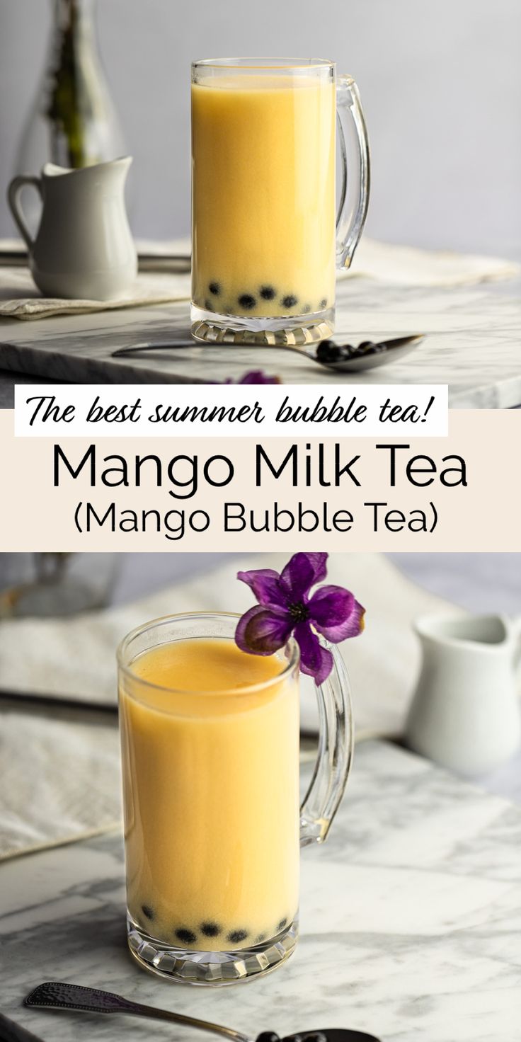 mango milk tea is the best summer bubble tea