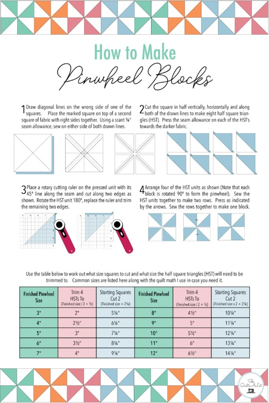 the instructions for how to make origami quilts with pictures and text on it