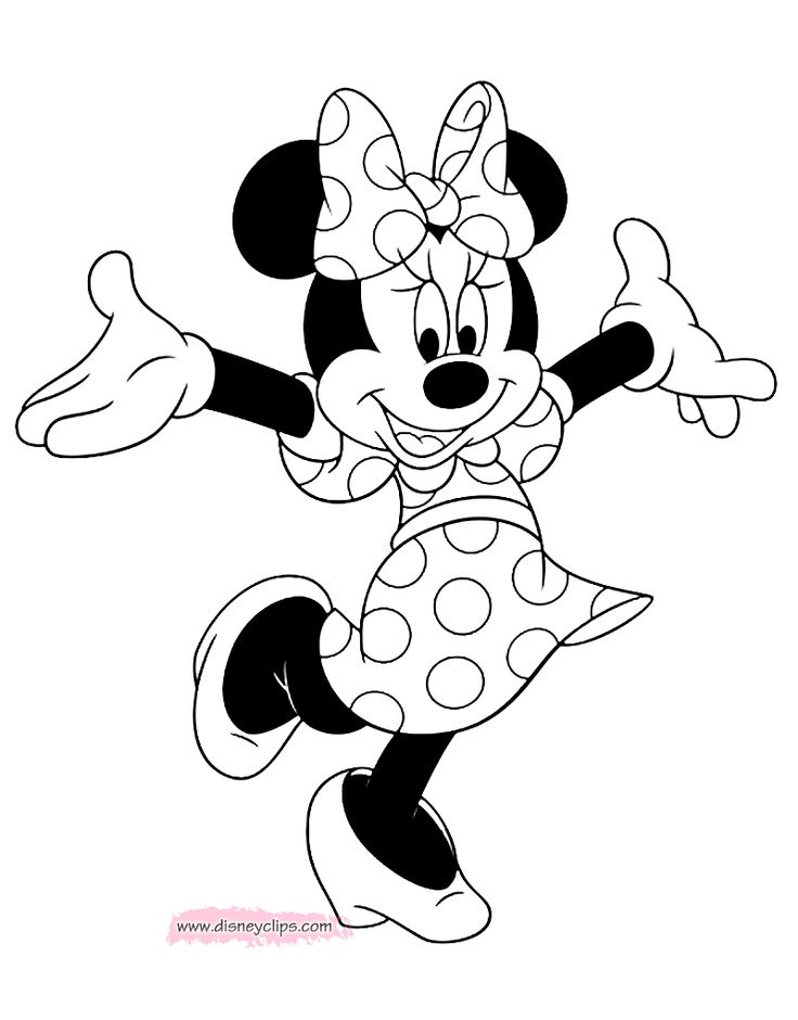 minnie mouse coloring pages for kids