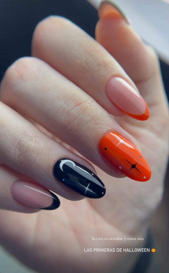 #nail #nails #aesthetic #nailart #butterflynails #butterfly #acrylic #acrylicnaildesigns #2024 #visionboard #inspo #idea #nailidea Nail Design Black, Halloween Nail Design, Orange Nail Art, Black Halloween Nails, Holloween Nails, Designs For Short Nails, Emerald Nails, Orange Nail Designs, Gothic Nails