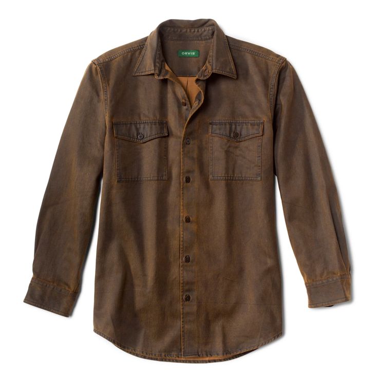 Timber Creek Long-Sleeved Shirt | Orvis Classic Cotton Tops For Fall, Fall Cotton Fitted Shirt, Fitted Cotton Shirt For Fall, Fall Casual Tops With Spread Collar, Cotton Top With Spread Collar For Fall, Fall Cotton Tops With Button Closure, Casual Brown Cotton Tops, Cotton Tops With Button Closure For Fall, Fall Spread Collar Shirt For Casual Gatherings