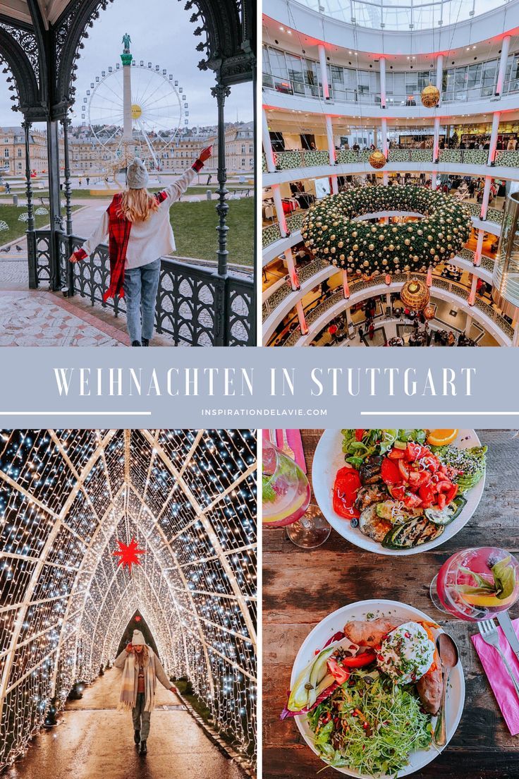 a collage of photos with the words weinhachen in stittgartt