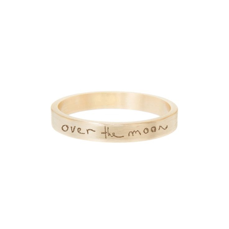 Designed to be customized with any words, in any handwriting. Preserve a memory on a solid gold ring forever by engraving a handwritten note from a loved one, a family member's signature, or your children's names in their handwriting! Minimalist Hand Stamped Yellow Gold Ring, Hand Stamped 14k Gold Engraved Ring, Hand Stamped 14k Gold Wedding Rings, 14k Gold Hand Stamped Wedding Rings, 14k Yellow Gold Hand Stamped Engraved Ring, Hand Stamped 14k Yellow Gold Engraved Ring, 14k Yellow Gold Engraved Ring With Hand Stamped Details, Sterling Silver Engraved Ring Stamped 14k For Promise, Hand Stamped 14k Gold Promise Ring Jewelry