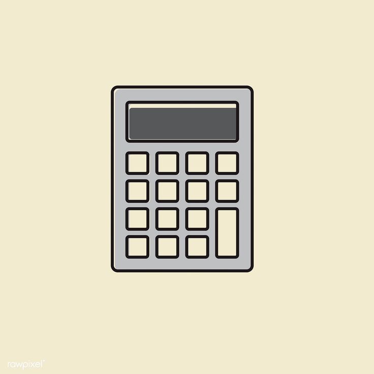 a calculator icon on a beige background