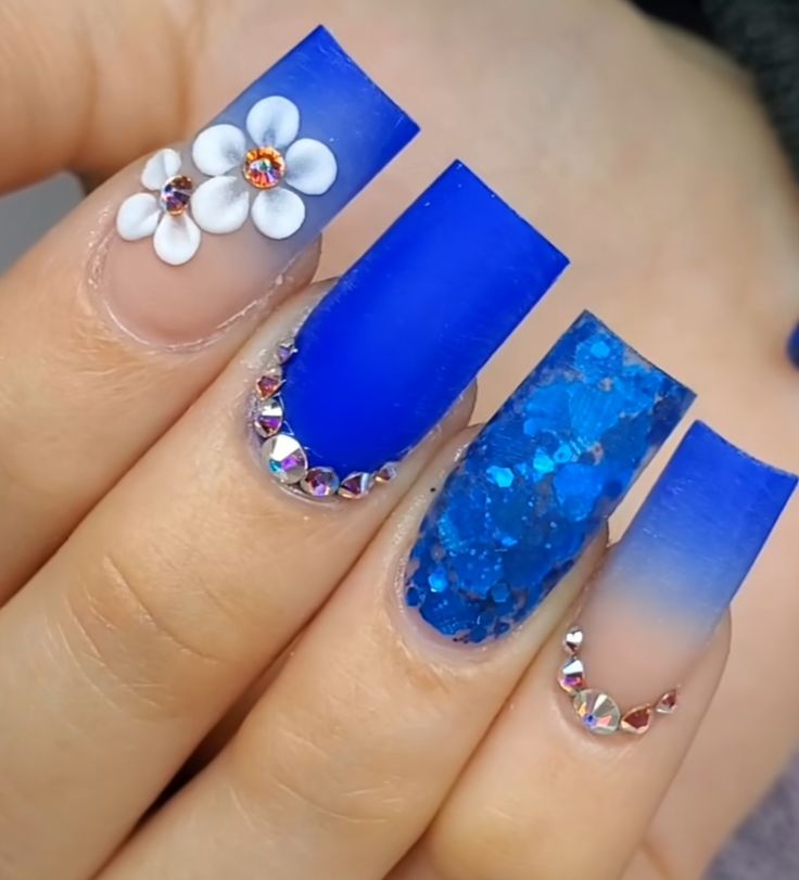 Royal Blue Quince Nails, Royal Blue Quince, Quince Nails, Nails Jewelry, Royal Blue Nails, Blue Quince, Gel Nail Colors, Nails Blue, Long Acrylic