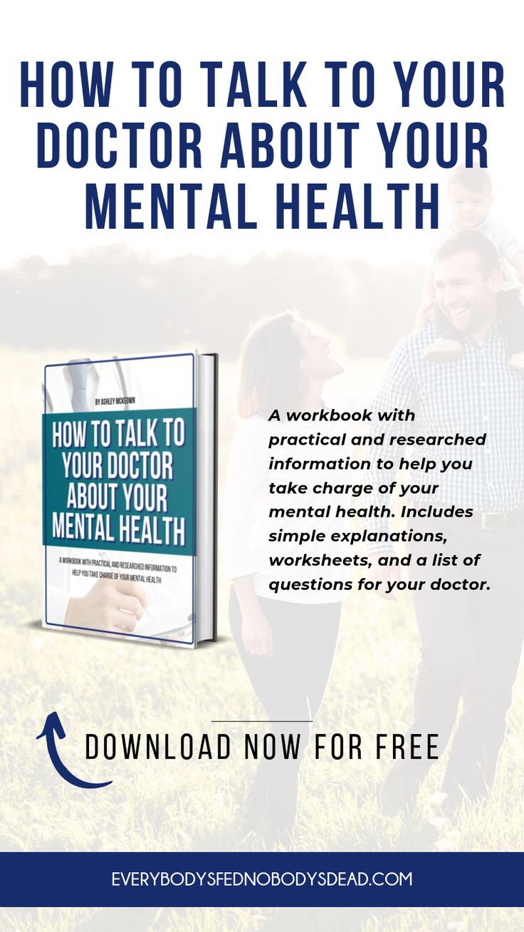 the book how to talk to your doctor about your mental health, with an image of two