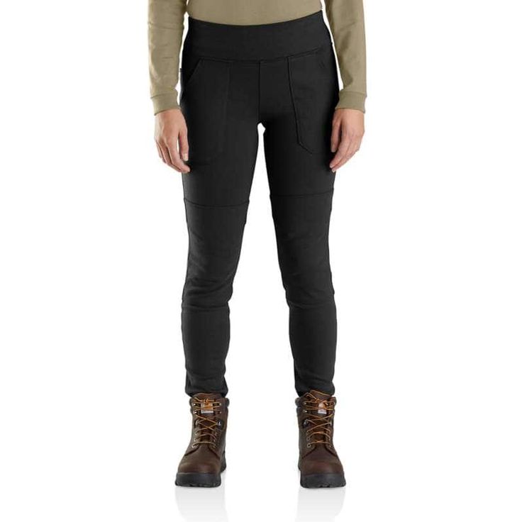 Women's Flame-Resistant Force® Midweight Pocket Legging | Manufacturing & Industrial Gear | Carhartt Utility Leggings, Flame Resistant Clothing, Thick Leggings, Carhartt Womens, Carhartt Women, Safety Clothing, Leggings With Pockets, Knit Leggings, Pocket Leggings