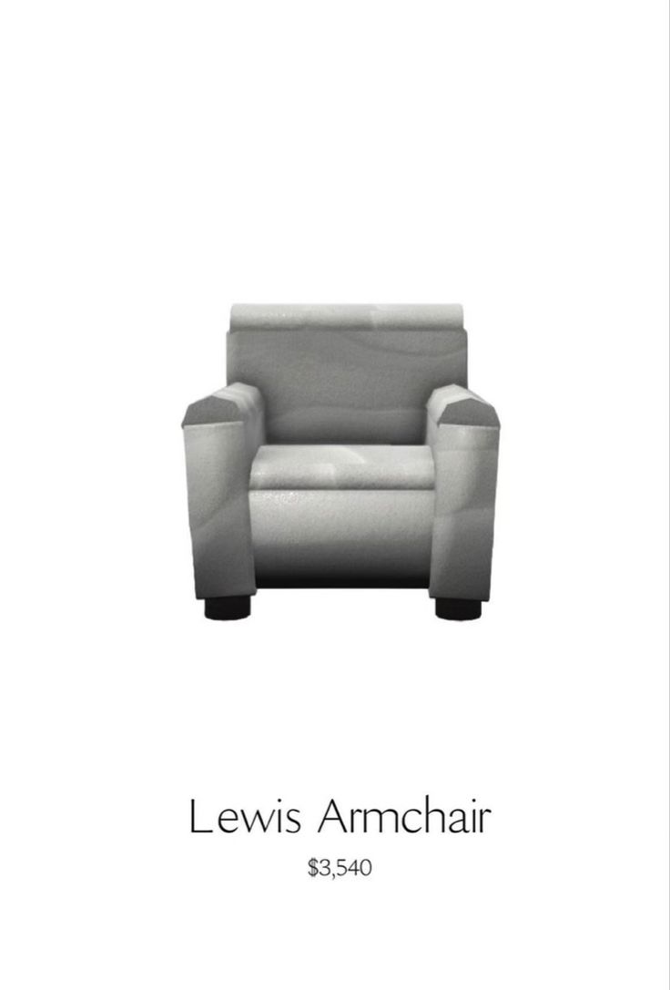 an image of a chair with the words lewis armchair $ 350